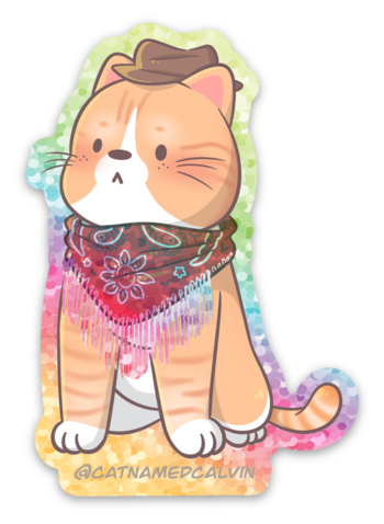 Cowboy Sticker (Glitter)