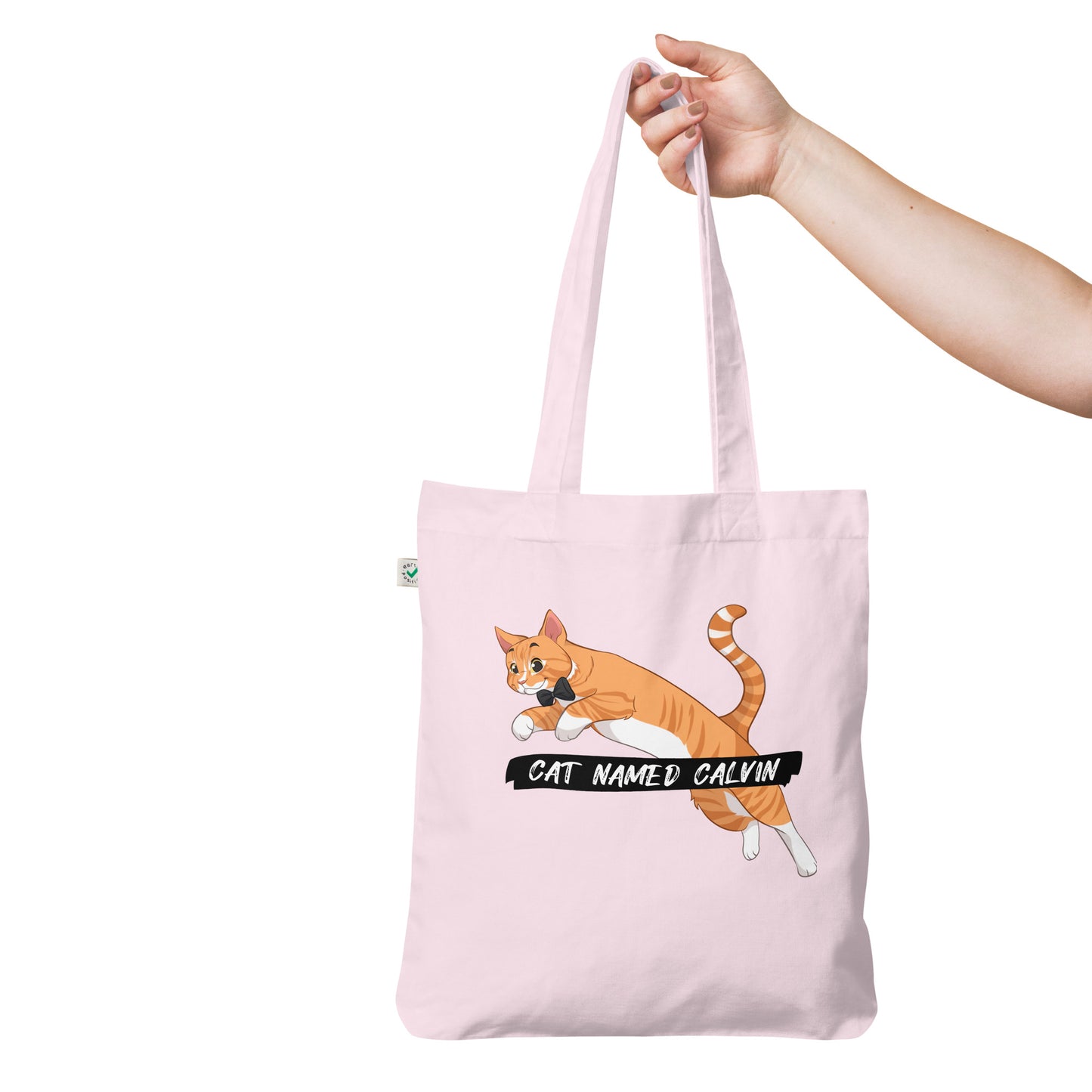 Leaping Calvin organic tote bag