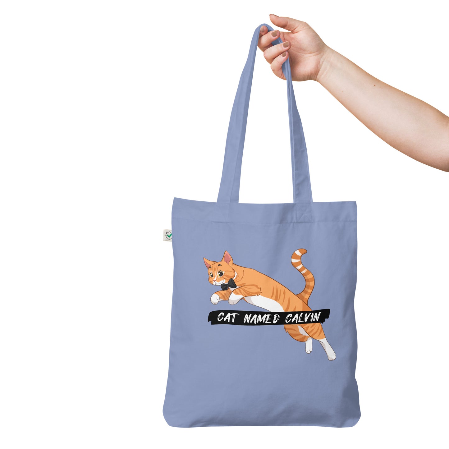 Leaping Calvin organic tote bag