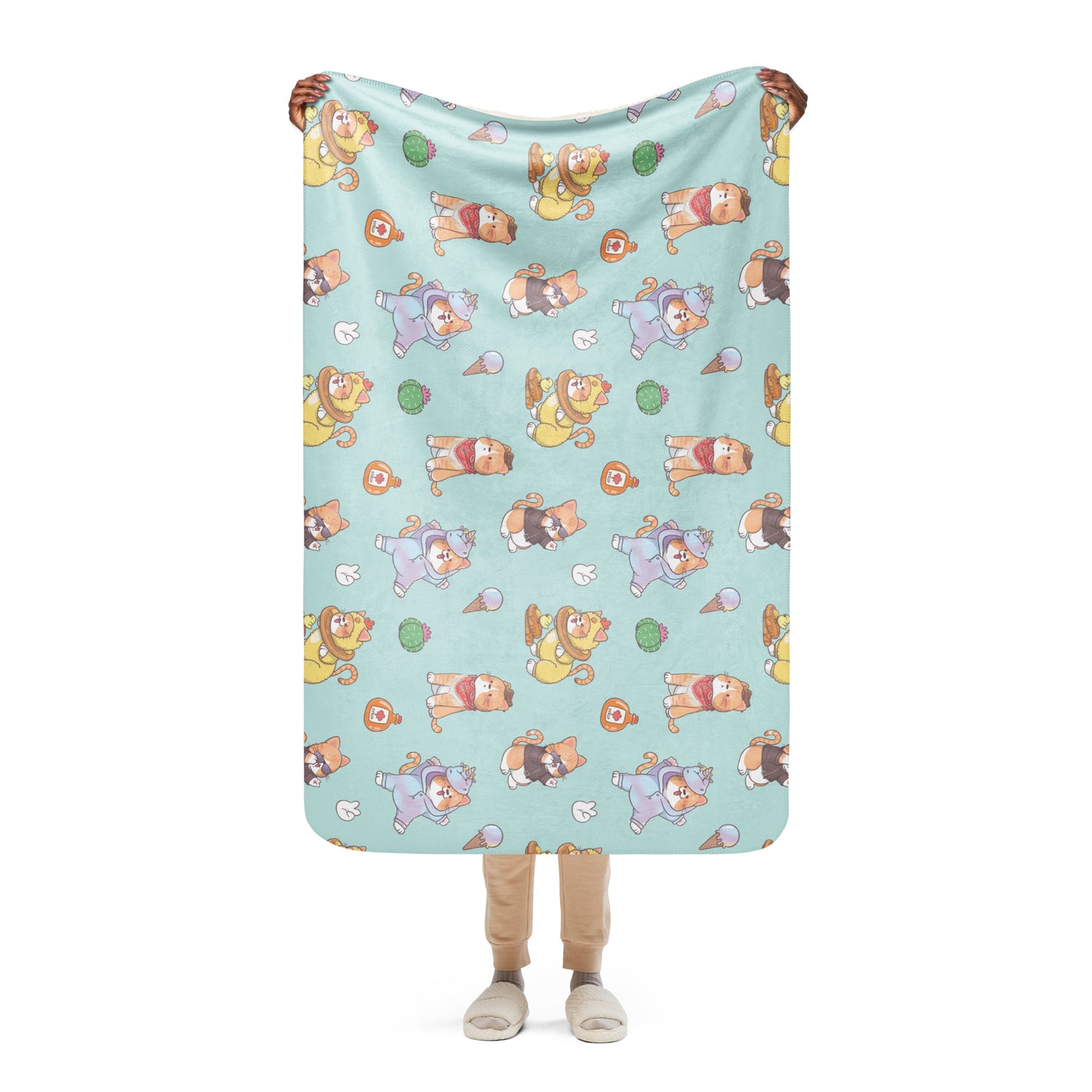 Costumed Calvin Sherpa blanket