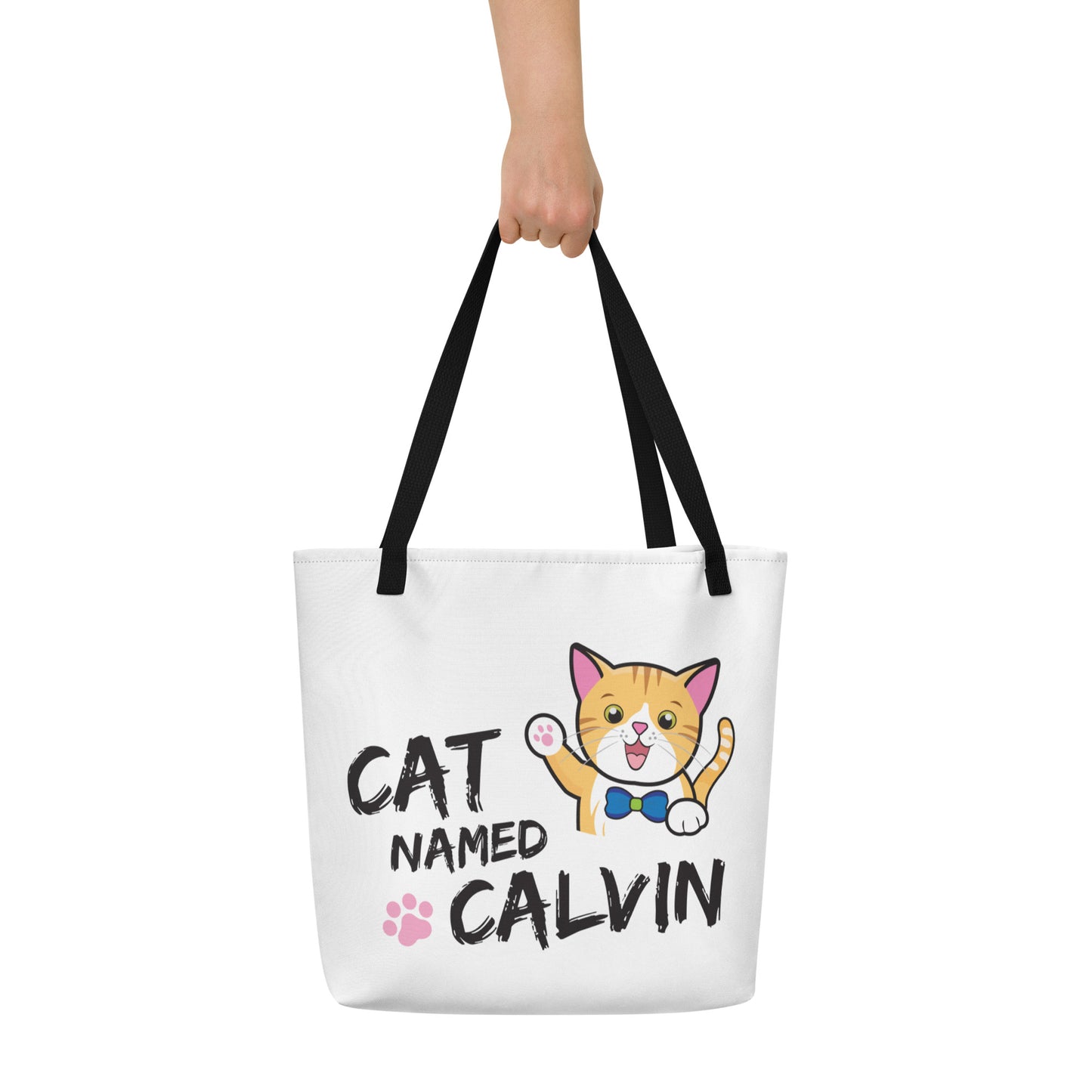 Waving Calvin Tote Bag - Large