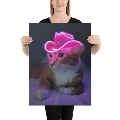 Neon Meowdy Canvas Print