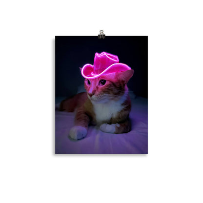 Neon Meowdy Poster