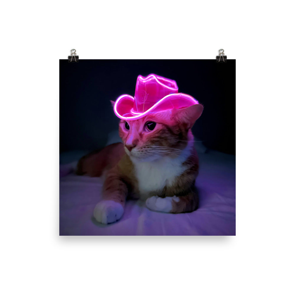 Neon Meowdy Poster