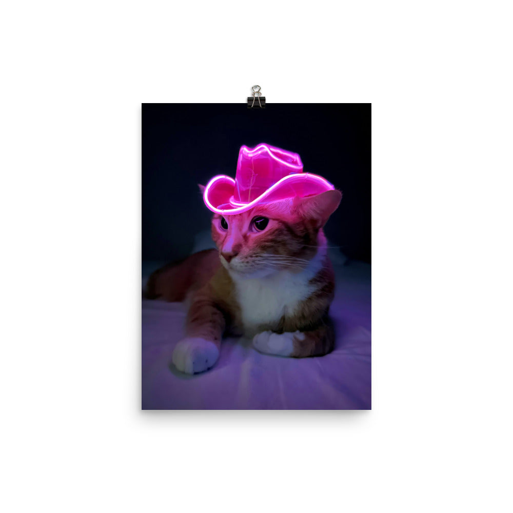 Neon Meowdy Poster