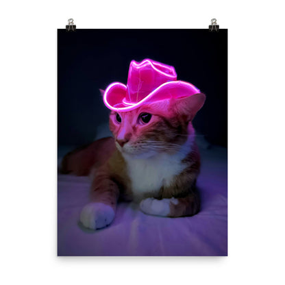 Neon Meowdy Poster