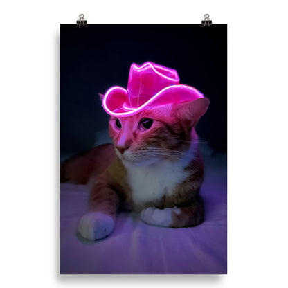 Neon Meowdy Poster