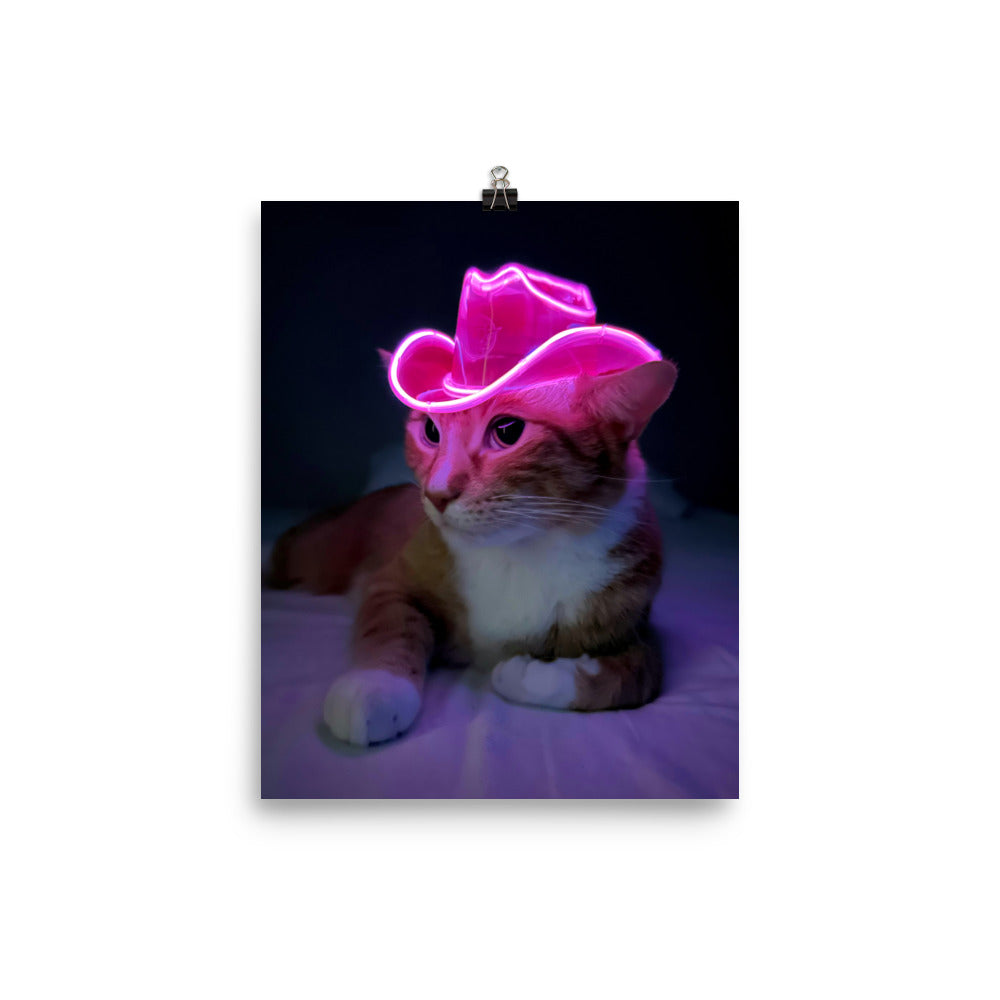 Neon Meowdy Poster