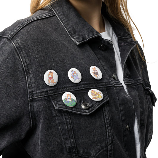 Set of Calvin pin buttons