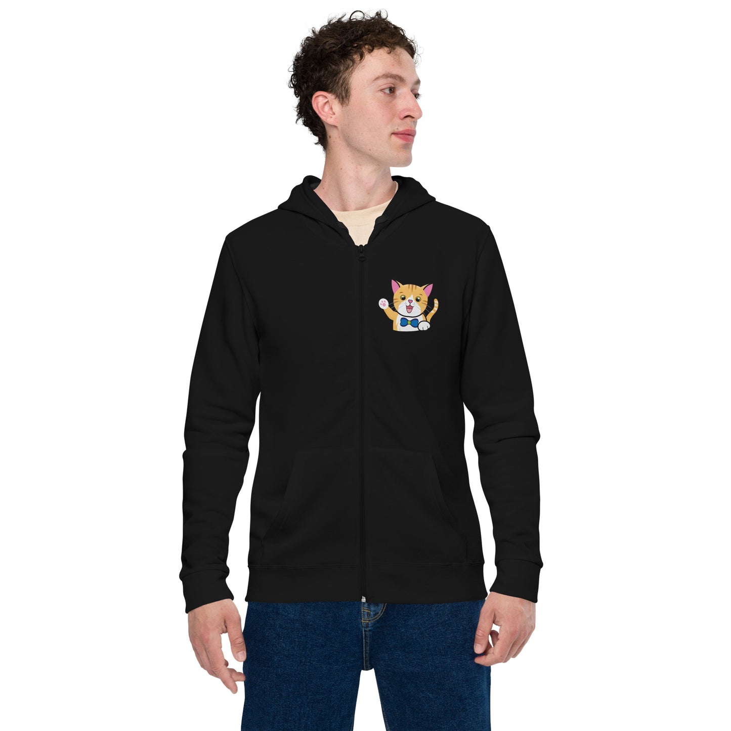 Waving Calvin Zip Hoodie