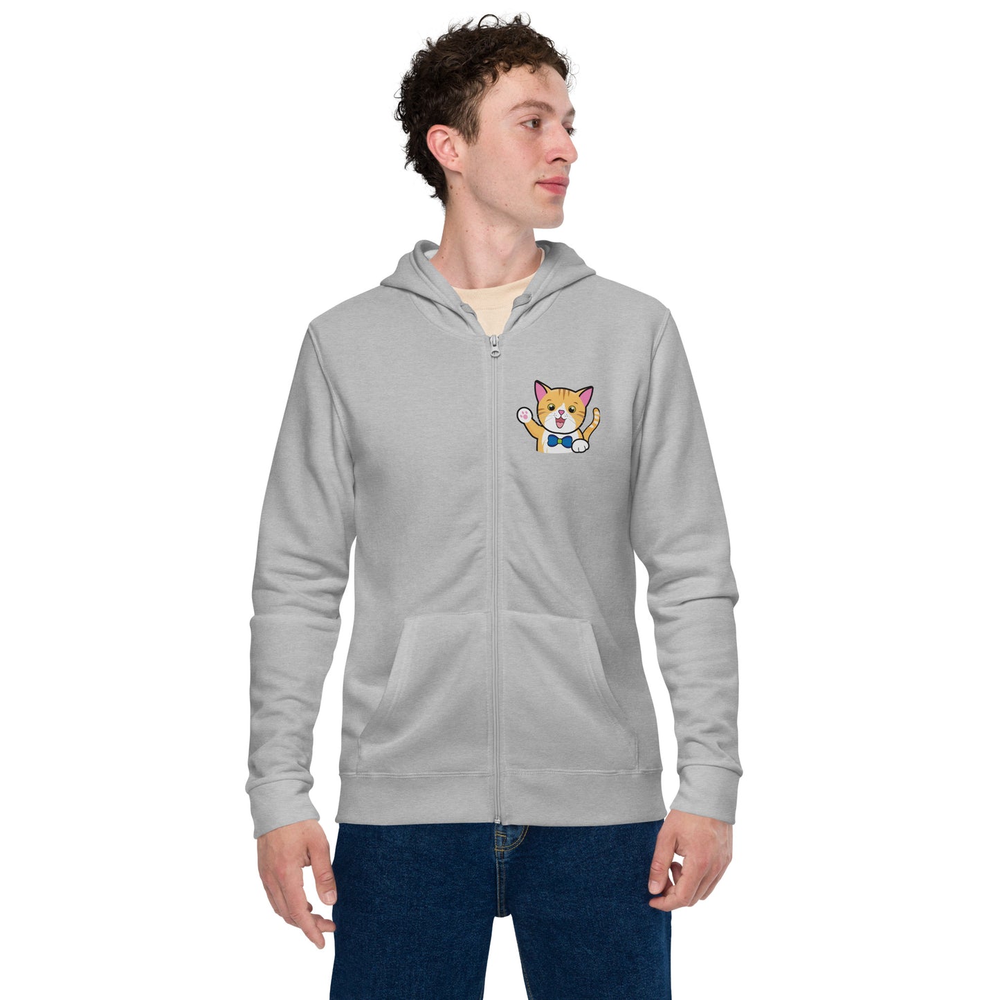 Waving Calvin Zip Hoodie